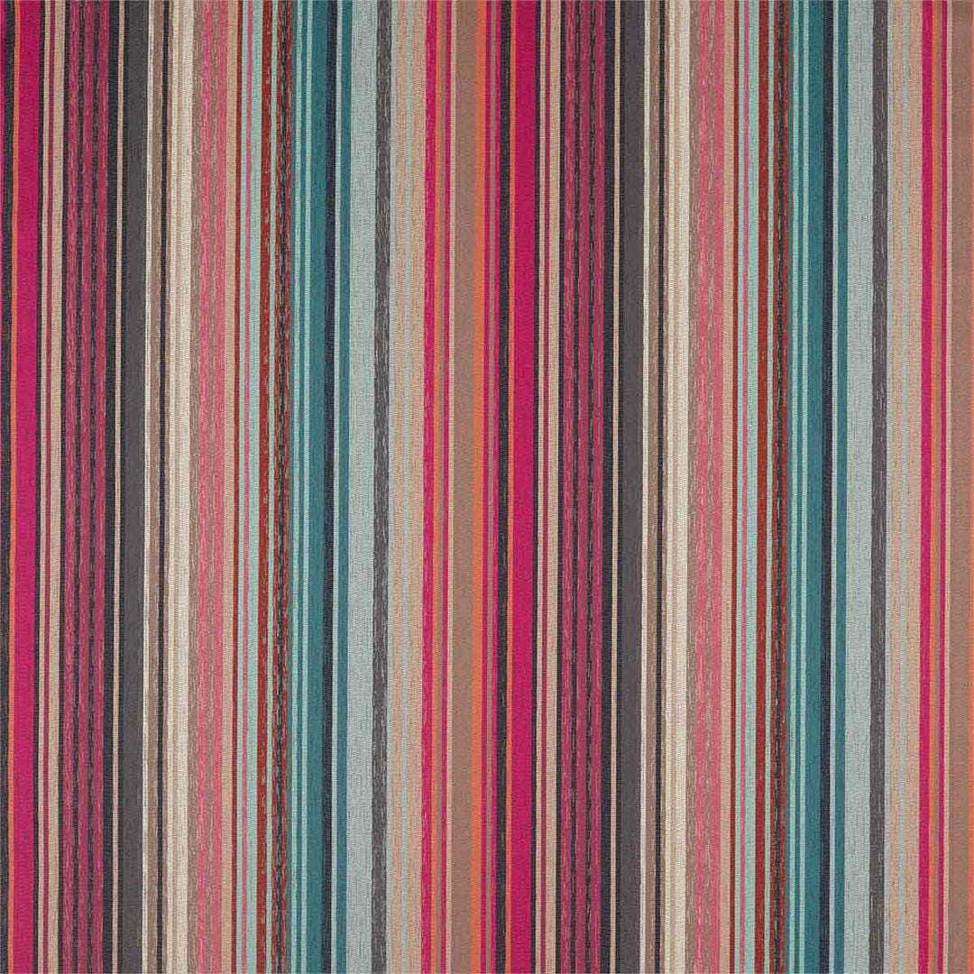 Spectro Stripe Cerise & Marine & Coral Fabric by Harlequin - 132826 | Modern 2 Interiors