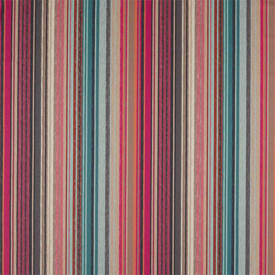Spectro Stripe Cerise & Marine & Coral Fabric by Harlequin - 132826 | Modern 2 Interiors