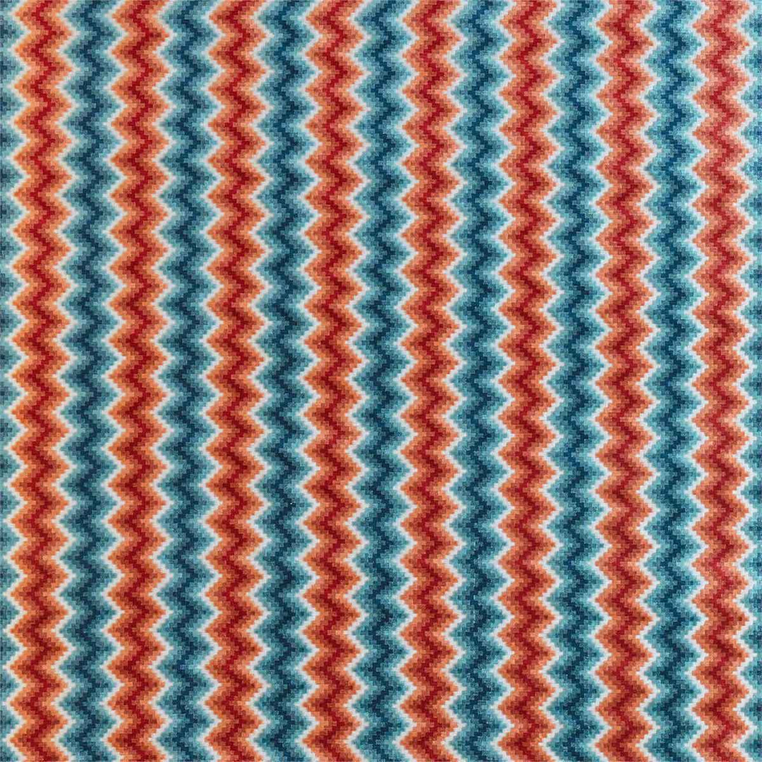 Maseki Velvet Marine & Russet Fabric by Harlequin - 132850 | Modern 2 Interiors