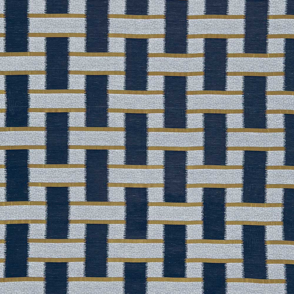 Saki Indigo & Ochre Fabric by Harlequin - 131352 | Modern 2 Interiors