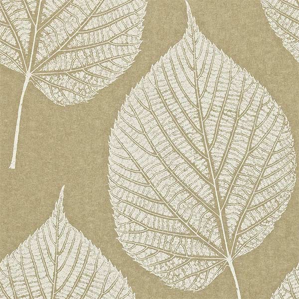 Harlequin Leaf Wallpaper - Gold & Cream - 110370 | Modern 2 Interiors