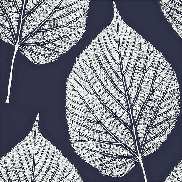 Harlequin Leaf Wallpaper - Indigo & Chalk - 110371 | Modern 2 Interiors