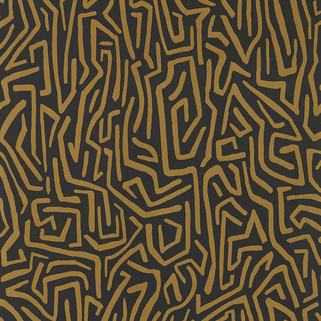Melodic Gold & Black Earth Wallpaper by Harlequin - 112829 | Modern 2 Interiors