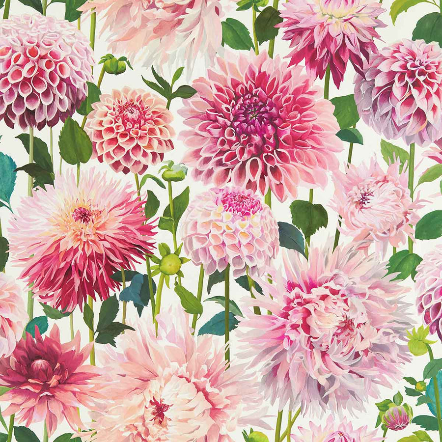 Dahlia Blossom & Emerald Wallpaper by Harlequin - 112843 | Modern 2 Interiors