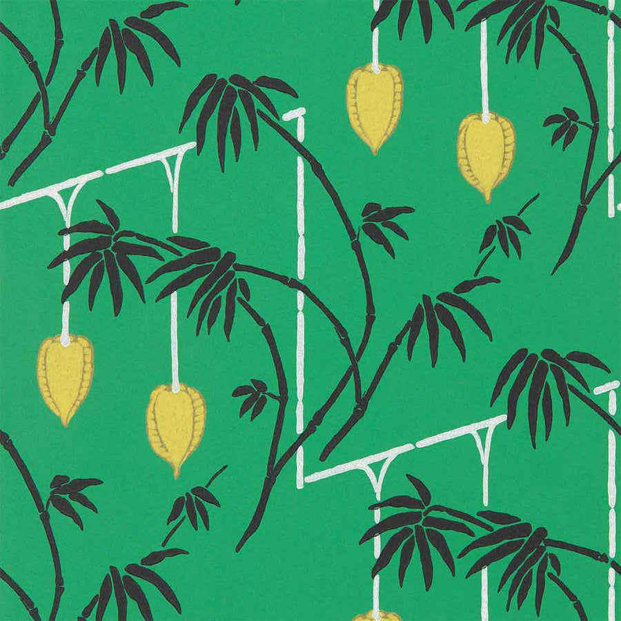 Harlequin Kimiko Wallpaper | Bottle Green & Chartreuse | 112938