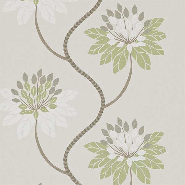 Harlequin Eloise Wallpaper - Avocado & Warm Grey - 111189 | Modern 2 Interiors