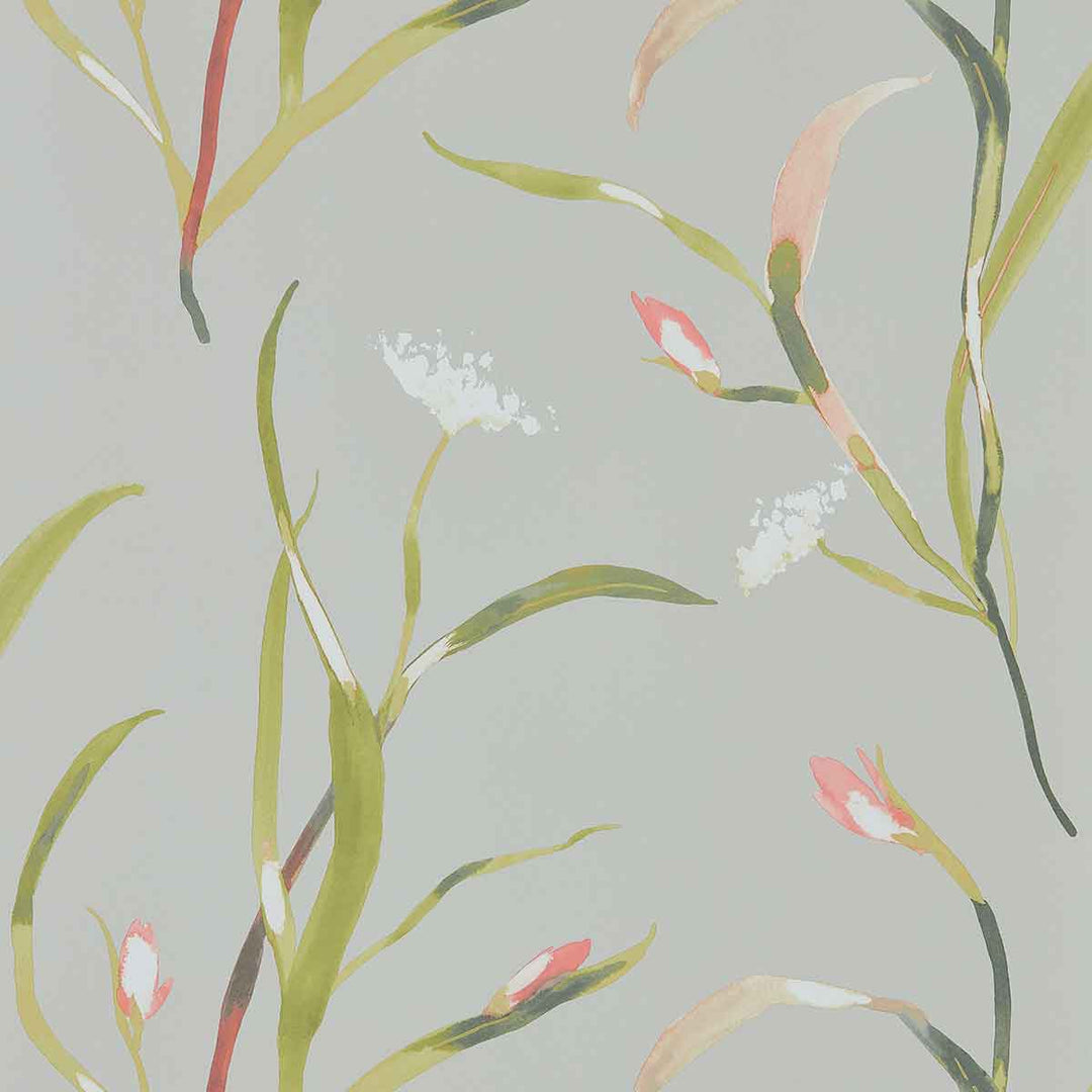 Saona Coral & Silver Wallpaper by Harlequin - 111756 | Modern 2 Interiors