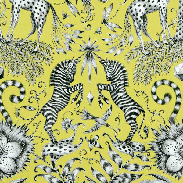 Kruger Lime Fabric by Emma J Shipley For Clarke & Clarke - F1111/03 | Modern 2 Interiors
