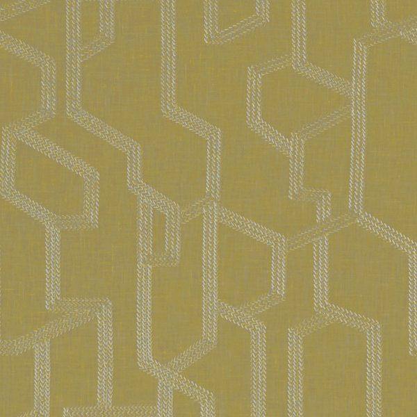Labyrinth Citron Fabric by Clarke & Clarke - F1300/02 | Modern 2 Interiors