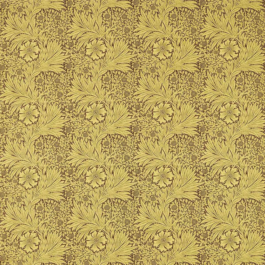 Marigold Summer Yellow & Chocolate Fabric by Morris & Co - 226983 | Modern 2 Interiors