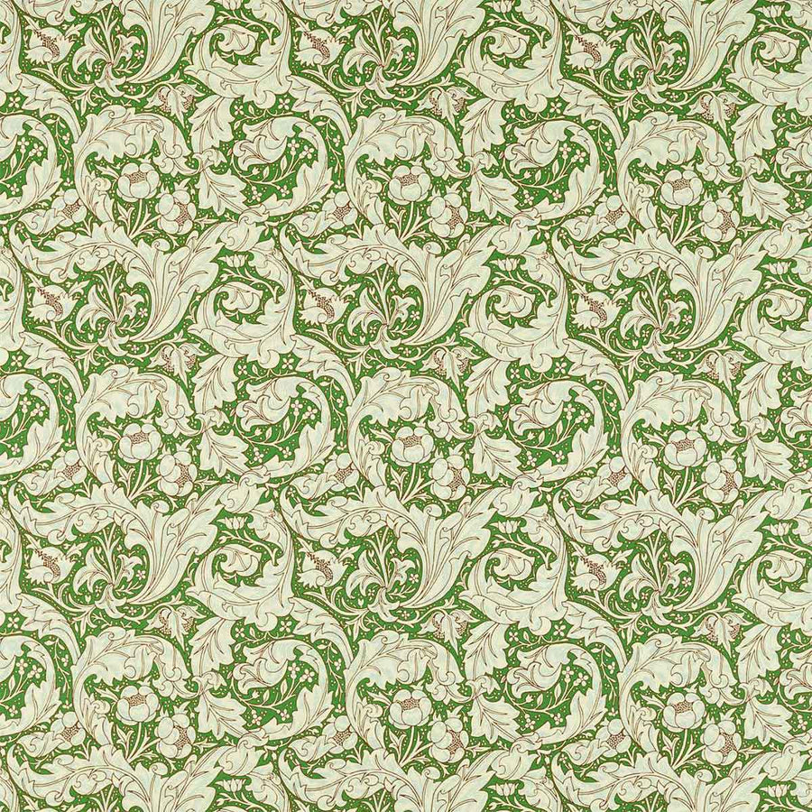 Bachelors Button Leaf Green & Sky Fabric by Morris & Co - 226986 | Modern 2 Interiors