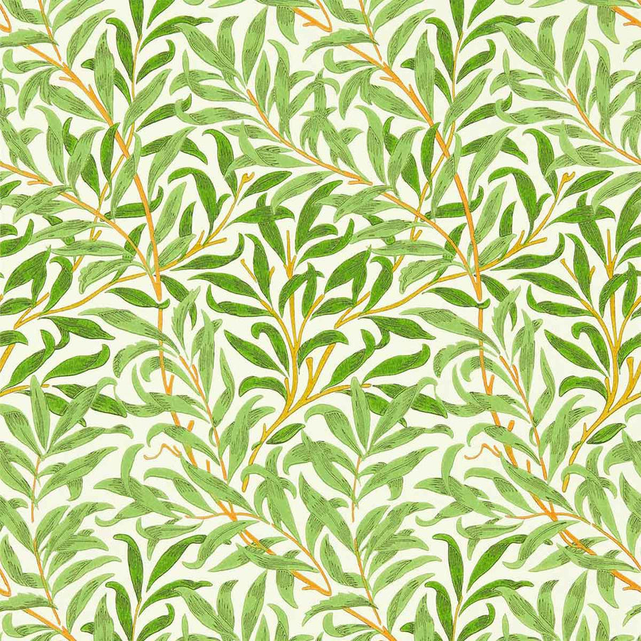 Willow Bough Leaf Green Wallpaper by Morris & Co - 217088 | Modern 2 Interiors