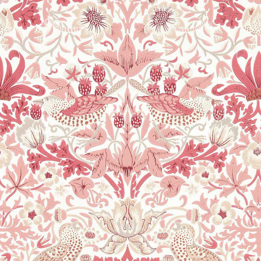 Simply Strawberry Thief Madder Wall Paper by Morris & Co - 217059 | Modern 2 Interiors