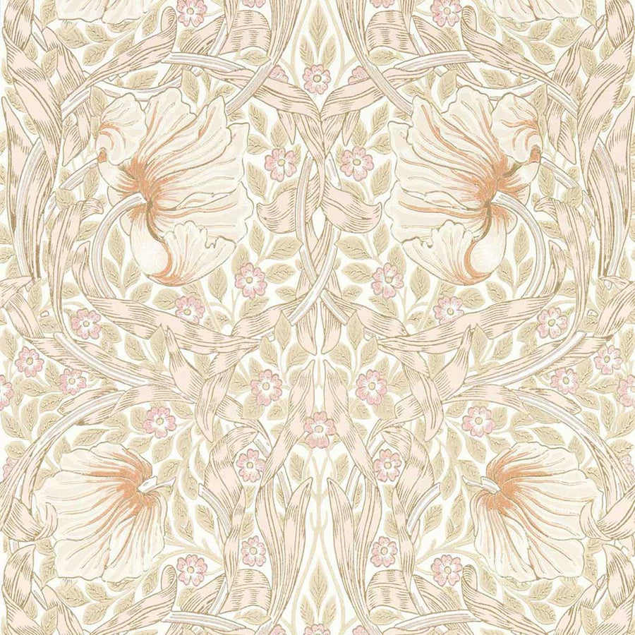 Pimpernel Cochineal Pink Wall Paper by Morris & Co - 217064 | Modern 2 Interiors