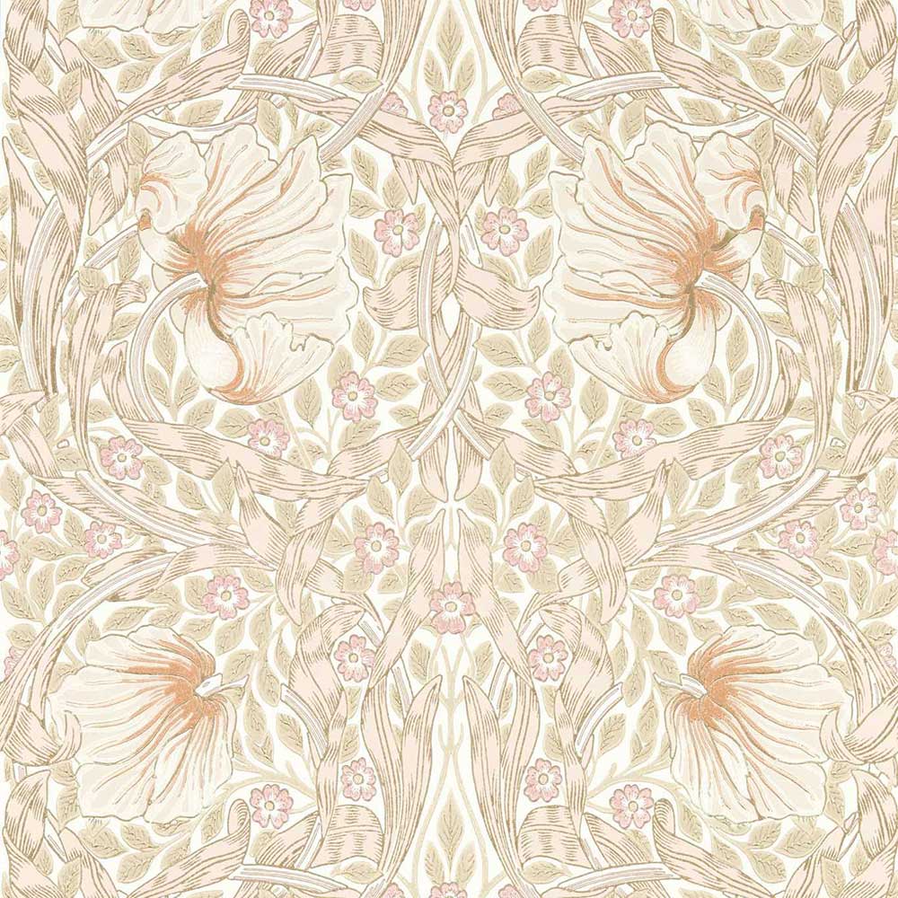 Pimpernel Cochineal Pink Wall Paper by Morris & Co - 217064 | Modern 2 Interiors