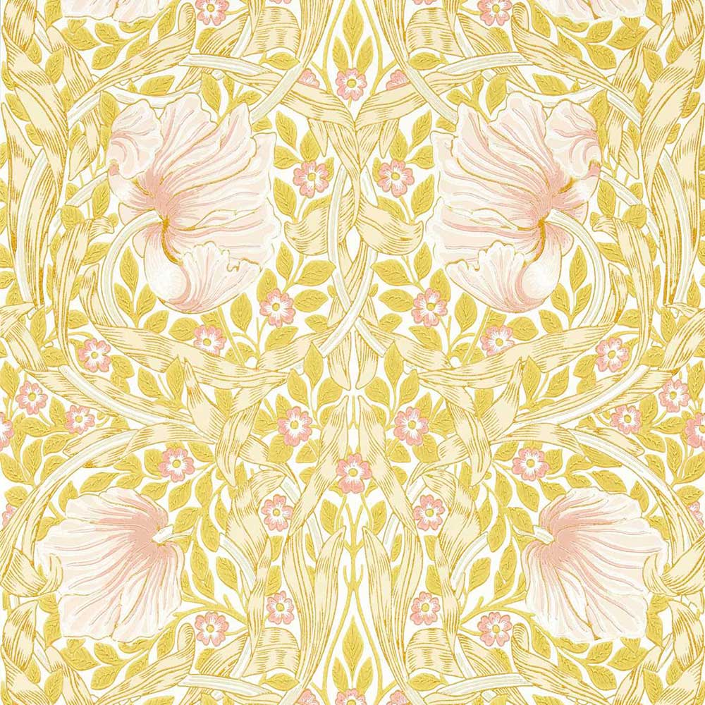 Pimpernel Sunflower & Pink Wall Paper by Morris & Co - 217065 | Modern 2 Interiors