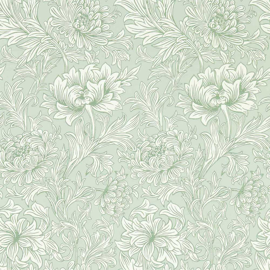 Chrysanthemum Toile Willow Wall Paper by Morris & Co - 217069 | Modern 2 Interiors