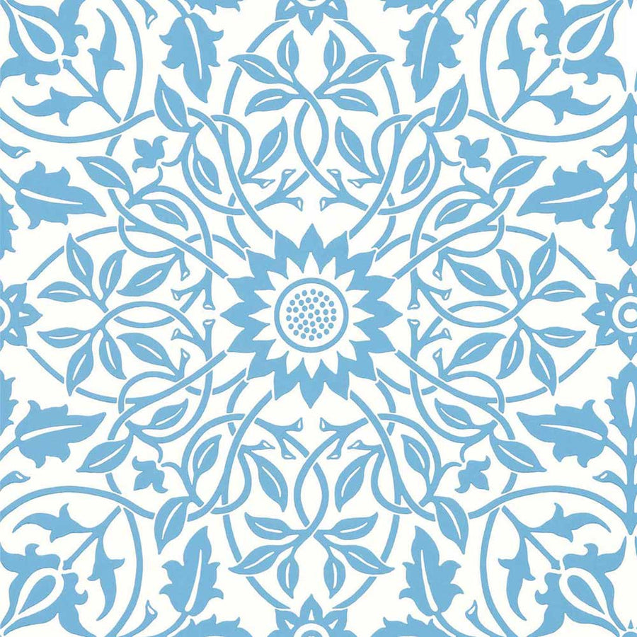 St James Ceiling China Blue Wall Paper by Morris & Co - 217079 | Modern 2 Interiors