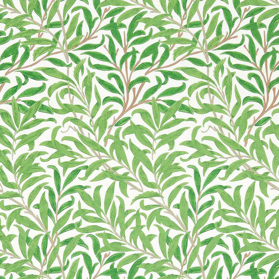 Willow Boughs Leaf Green Wall Paper by Morris & Co - 217081 | Modern 2 Interiors