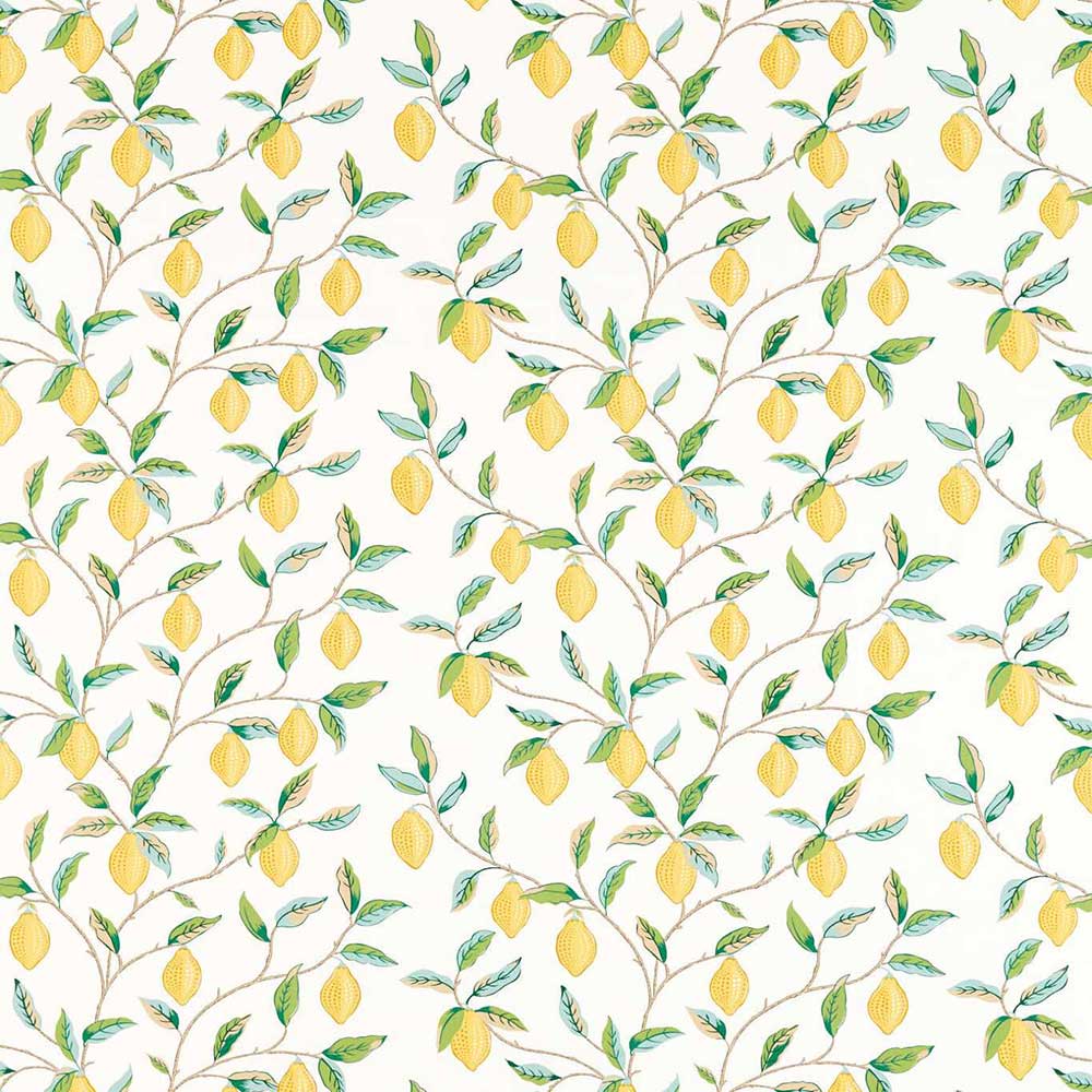 Simply Lemon Tree Lemon & Bayleaf Fabric by Morris & Co - 226909 | Modern 2 Interiors