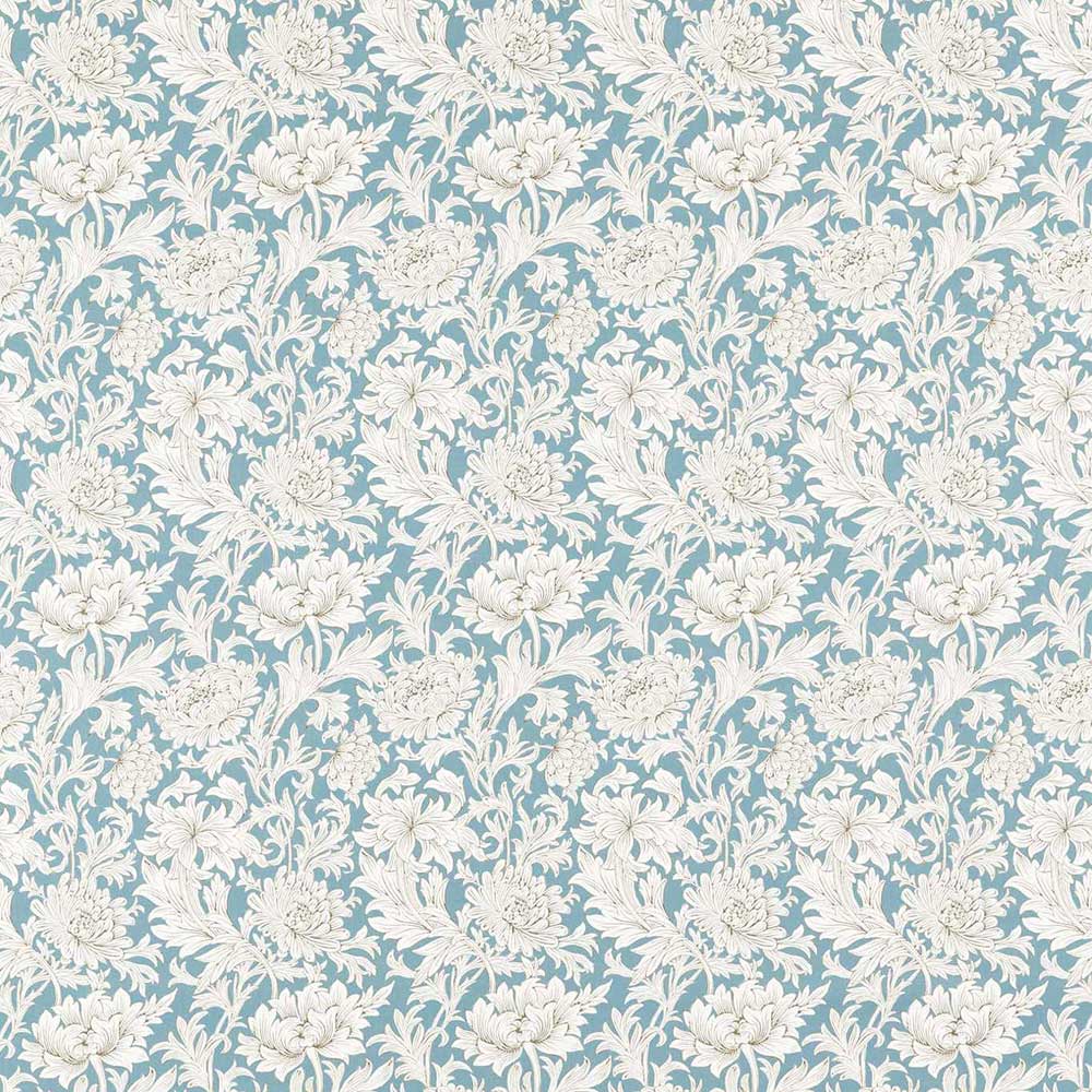 Simply Chrysanthemum Toile Slate Fabric by Morris & Co - 226912 | Modern 2 Interiors