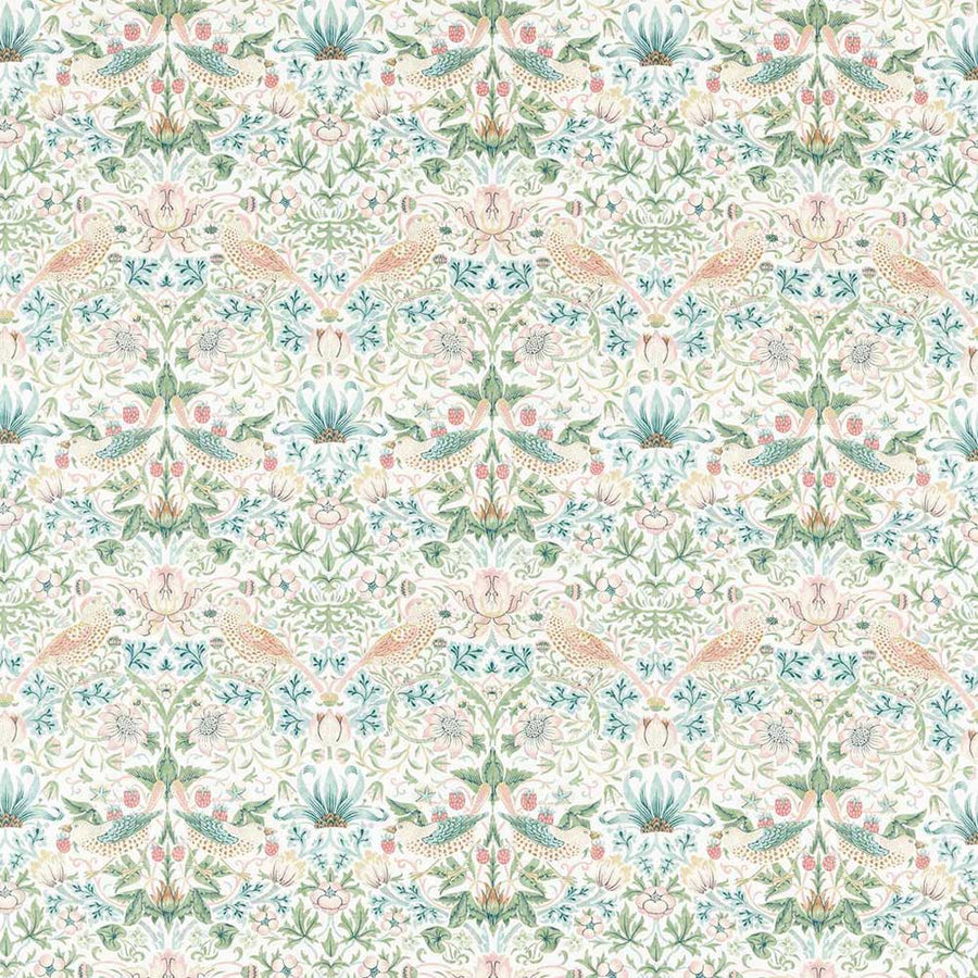 Simply Strawberry Thief Cochineal & Willow Fabric by Morris & Co - 226918 | Modern 2 Interiors