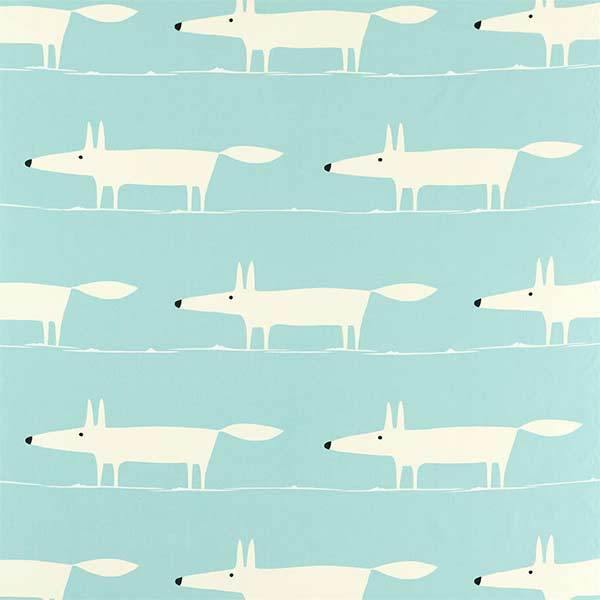 Mr Fox Sky Fabric by SCION - 120874 | Modern 2 Interiors