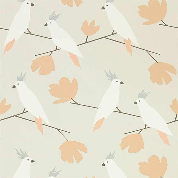 Love Birds Blush Wallpaper by SCION - 112221 | Modern 2 Interiors