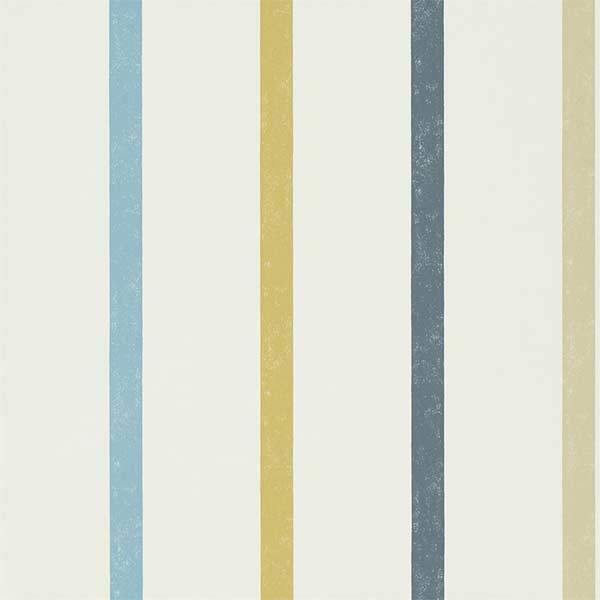 Hoppa Stripe Cobalt & Almond & Midnight Wallpaper by SCION - 111115 | Modern 2 Interiors