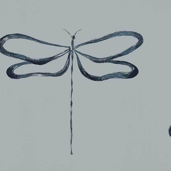 Dragonfly Liquorice Wallpaper by SCION - 111932 | Modern 2 Interiors