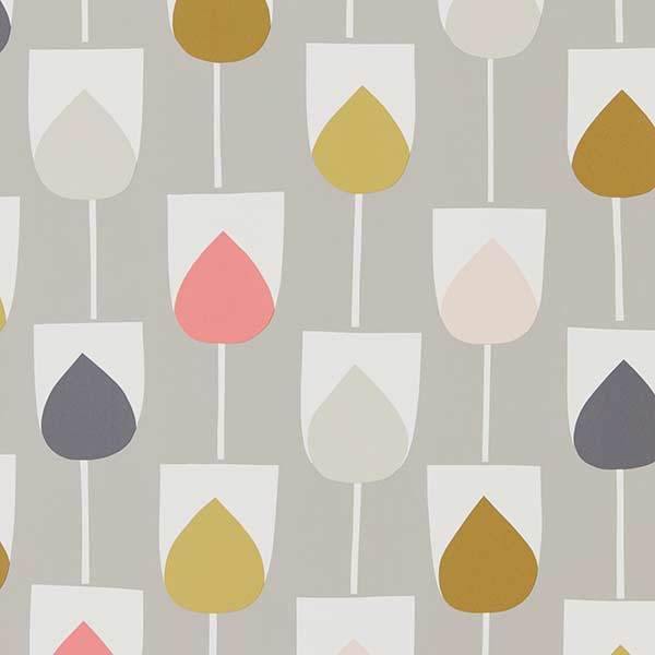 Sula Flamingo & Honey & Linen Wallpaper by SCION - 111323 | Modern 2 Interiors