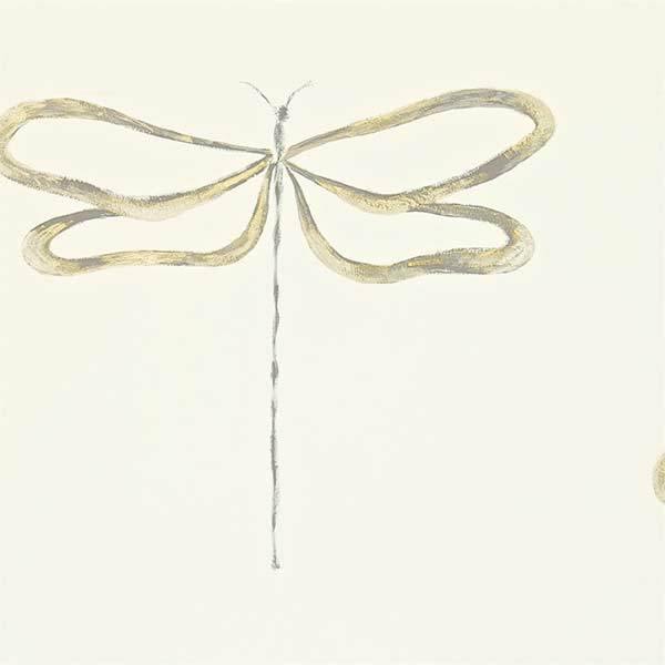 Dragonfly Gilver & Champagne & Smoke Wallpaper by SCION - 110243 | Modern 2 Interiors