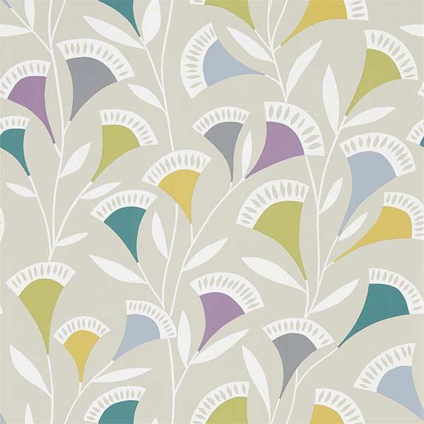 Noukku Foxglove & Graphite & Forest Wallpaper by SCION - 111547 | Modern 2 Interiors