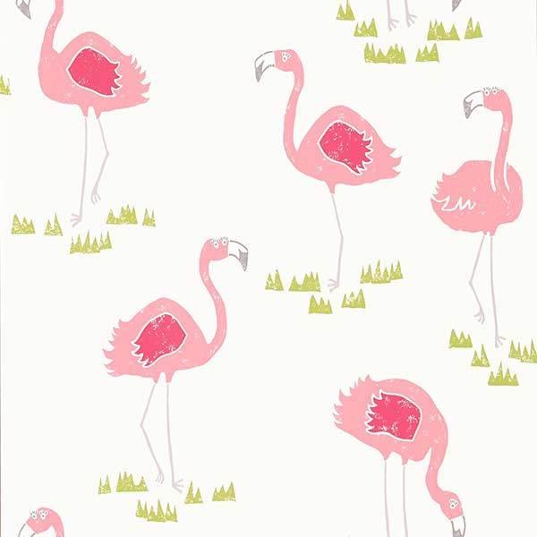 Felicity Flamingo Wallpaper by SCION - 111277 | Modern 2 Interiors