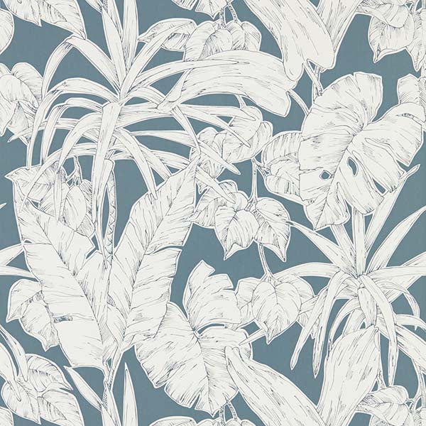 Parlour Palm Charcoal Wallpaper by SCION - 112023 | Modern 2 Interiors