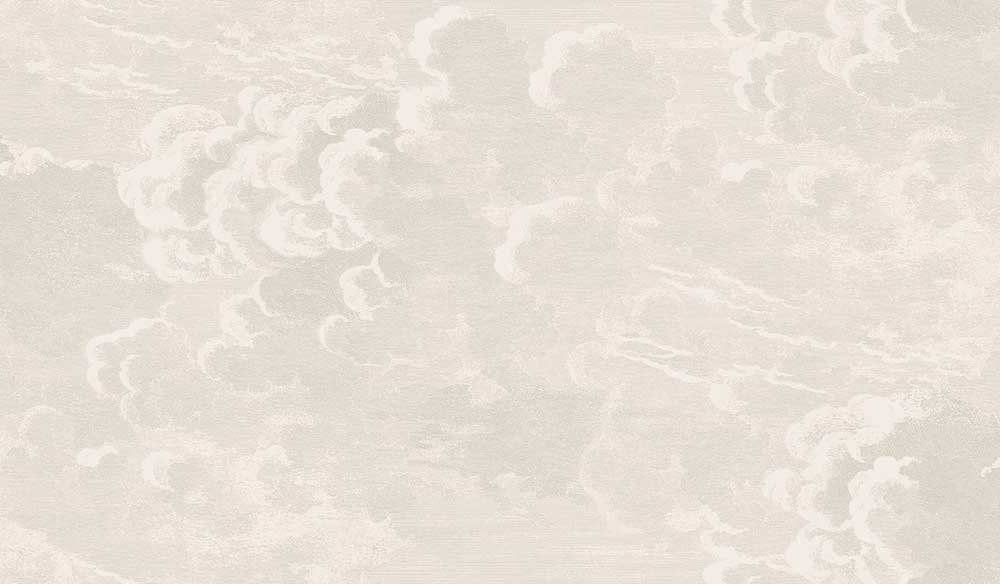 Cole & Son Nuvolette Wallpaper | Pearl | 114/2005 | Nuvolette is a feature wallpaper featuring a cloud formation designed print 