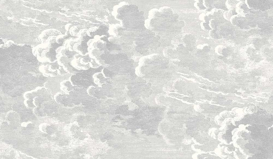 Cole & Son Nuvolette Wallpaper | Soot & Snow | 114/28055 | Nuvolette is a feature wallpaper featuring a cloud formation designed print 