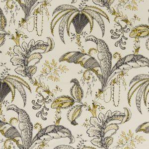 Ophelia Charcoal/Ochre Fabric by Clarke & Clarke - F1330/01 | Modern 2 Interiors