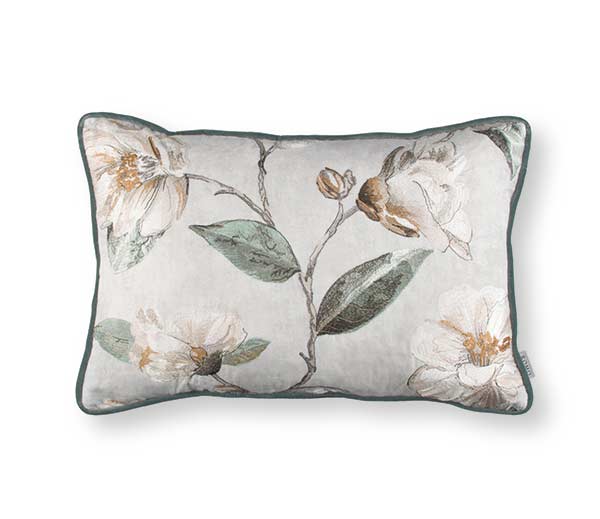 Japonica Embroidery Eucalyptus Cushions by Romo - RC701/01 | Modern 2 Interiors
