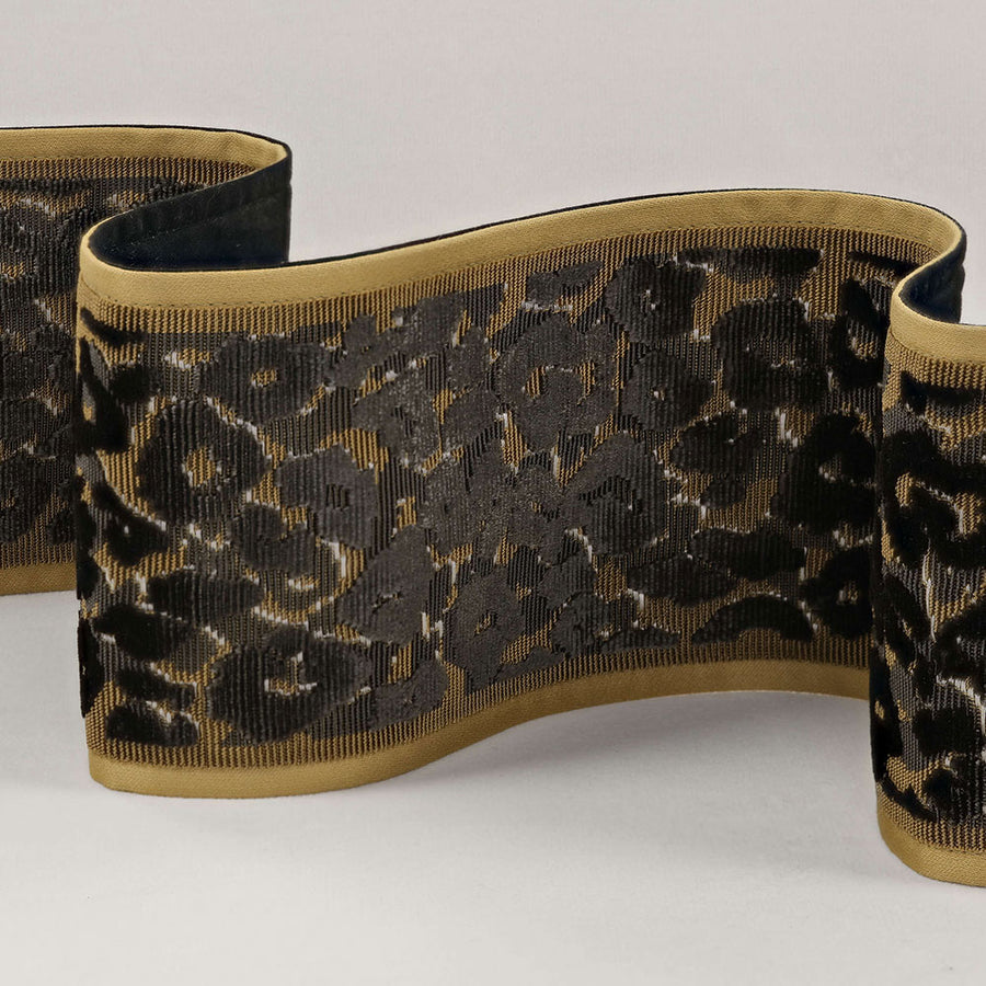 Leopard Velvet Braid Olivette Trimmings by Romo - T115/01 | Modern 2 Interiors
