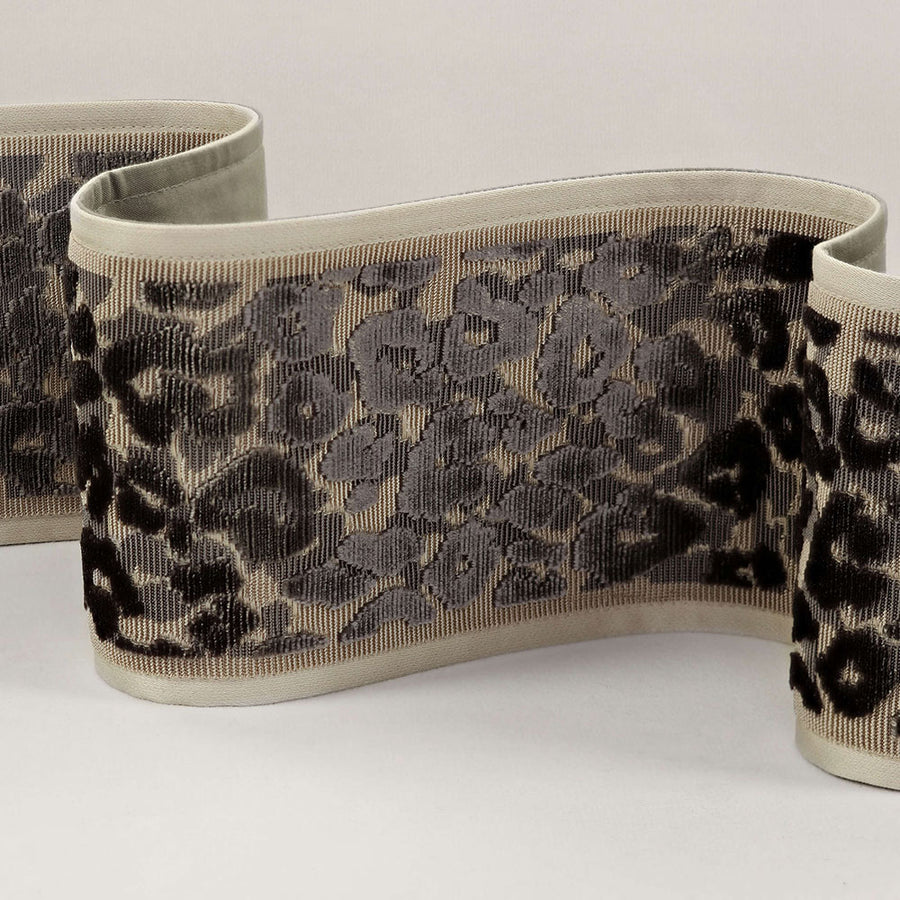 Leopard Velvet Braid Flint Trimmings by Romo - T115/04 | Modern 2 Interiors