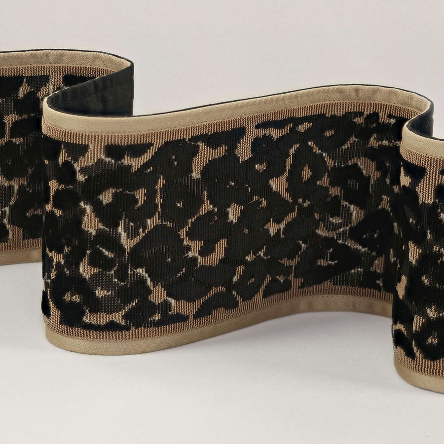 Leopard Velvet Braid Kohl Trimmings by Romo - T115/05 | Modern 2 Interiors