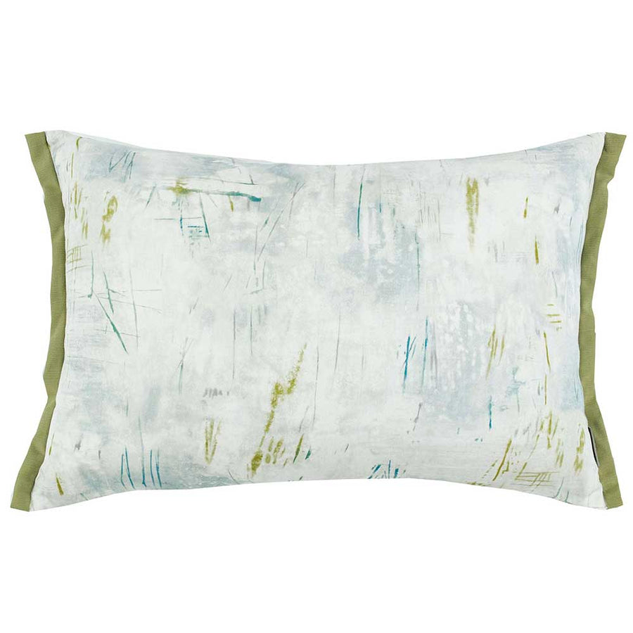 Sgraffito Cushion Celadon Cushions by Villa Nova - VNC3494/01 | Modern 2 Interiors