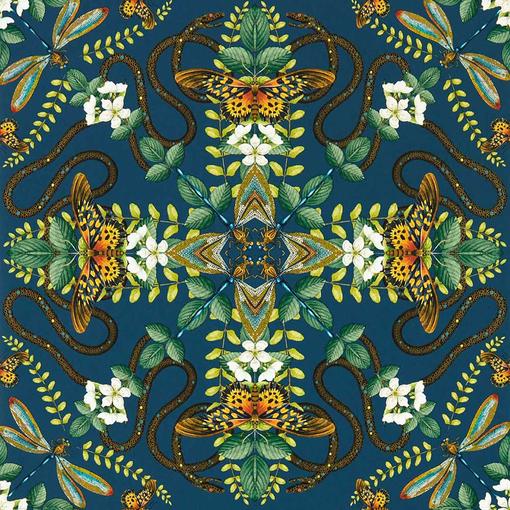 Emerald Forest Midnight Wallpaper by Clarke & Clarke - W0129/03 | Modern 2 Interiors