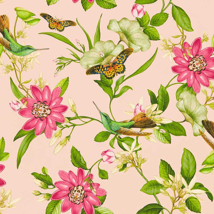 Pink Lotus Blush Wallpaper by Clarke & Clarke - W0132/01 | Modern 2 Interiors