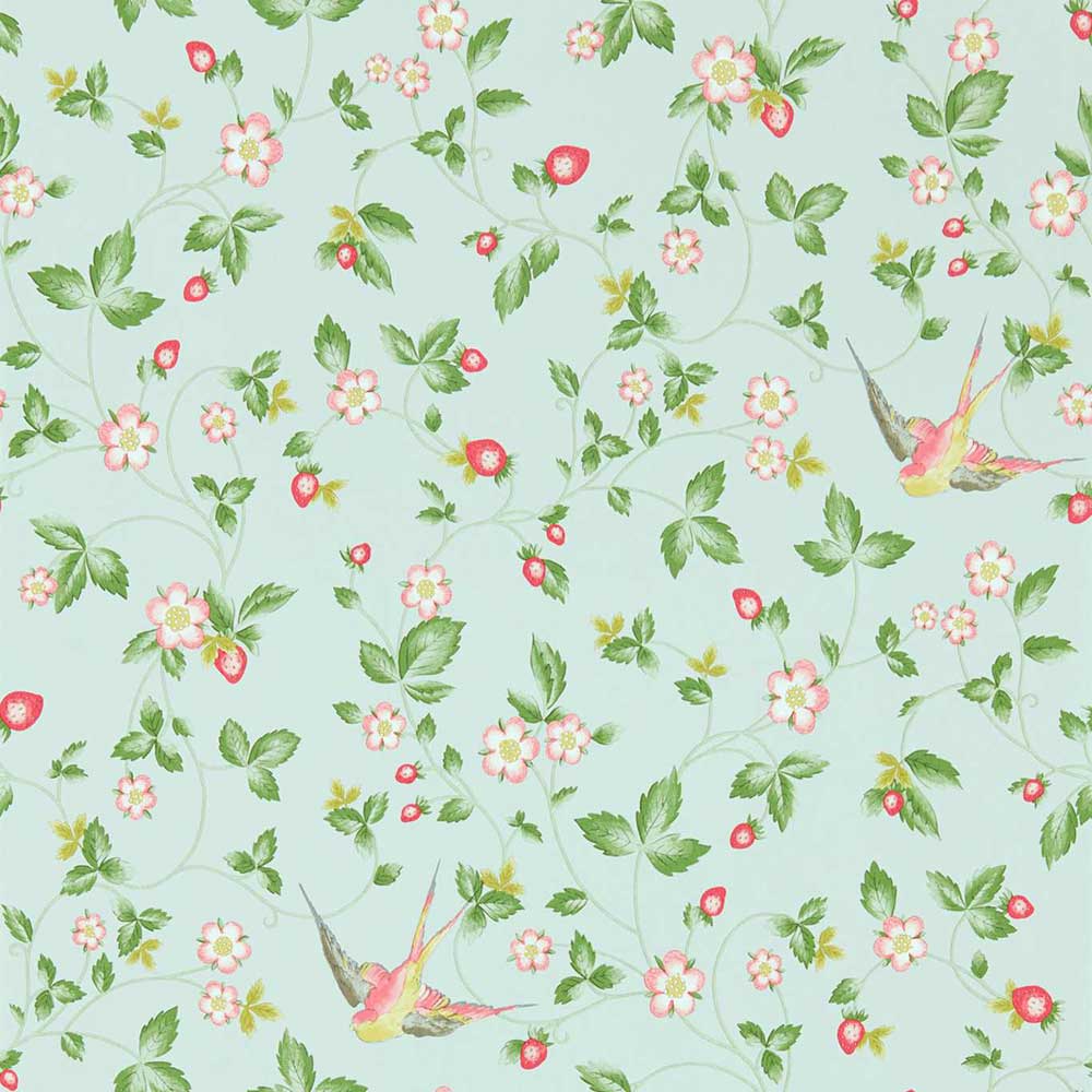Wild Strawberry Dove Wallpaper by Clarke & Clarke - W0135/02 | Modern 2 Interiors