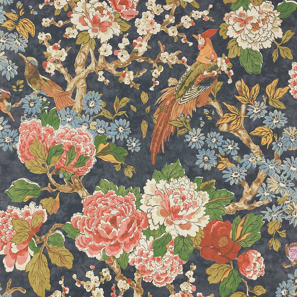 Colefax & Fowler Jardine Wallpaper | Navy | W7003-01