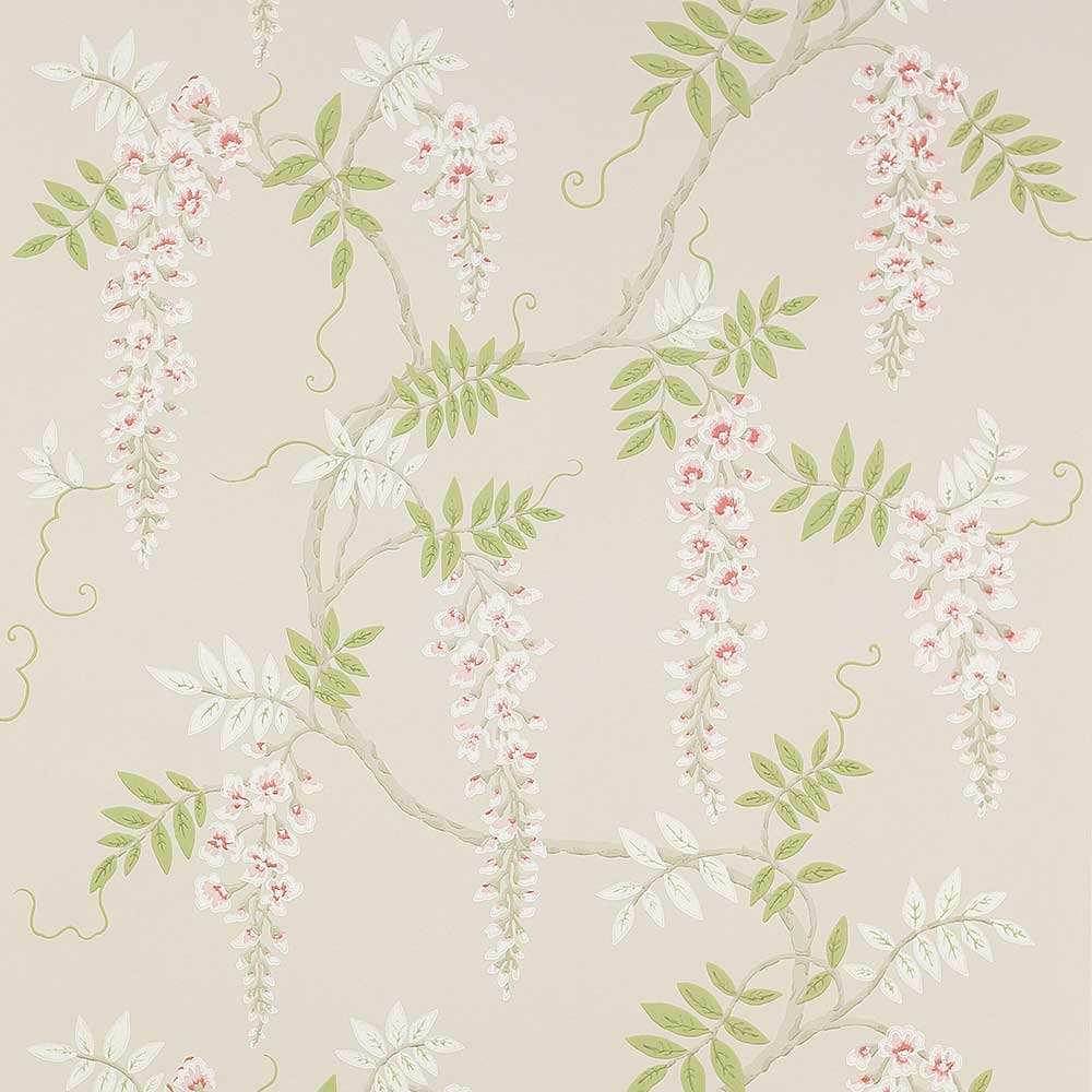 Colefax & Fowler Grayshott Wallpaper | Pink & Green | 7005/04