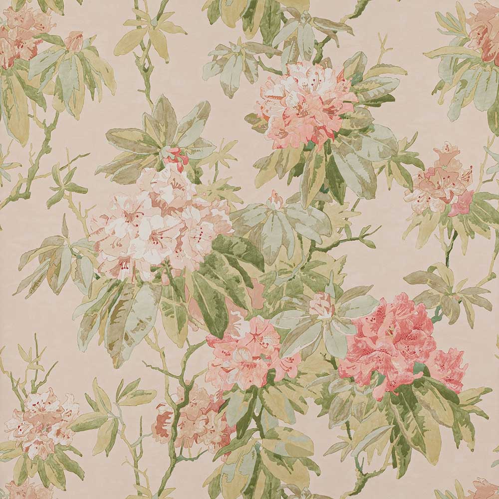 Colefax & Fowler Mereworth Wallpaper | Red & Green | W7006/02