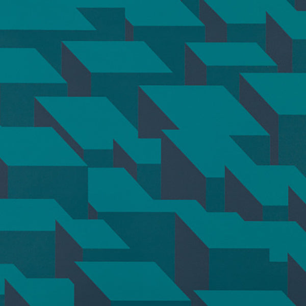 Cubic Bumps Teal Wallpaper by Kirkby Design - WK800/02 | Modern 2 Interiors